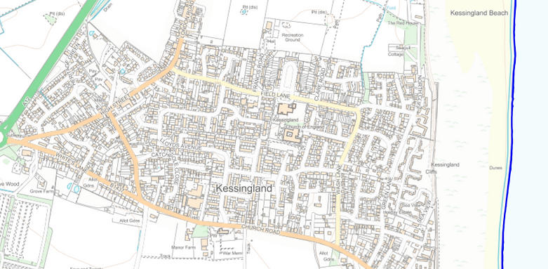 Kessingland Town Map